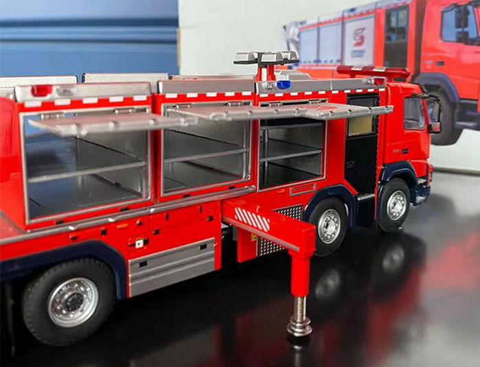 Macheta macara de pompieri SANY JY200 pe sasiu Volvo FMX500, scara 1:50 [6]