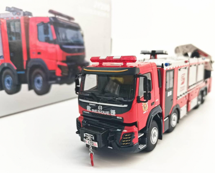 Macheta macara de pompieri SANY JY200 pe sasiu Volvo FMX500, scara 1:50 [2]