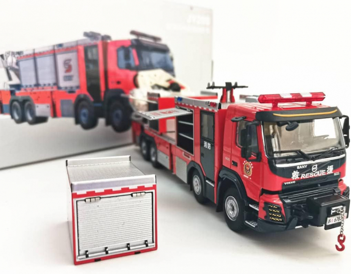Macheta macara de pompieri SANY JY200 pe sasiu Volvo FMX500, scara 1:50 [4]