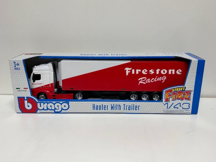 Macheta Mercedes Actros cu semiremorca Firestone, scara 1:43 [3]