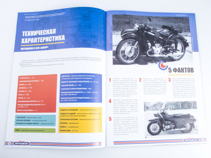Macheta motocicleta ruseasca cu atas Dnepr K-650, scara 1:24 [8]