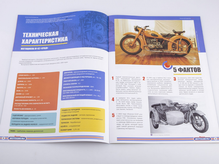 Macheta motocicleta ruseasca IMZ M-62 Ural, scara 1:24 [6]