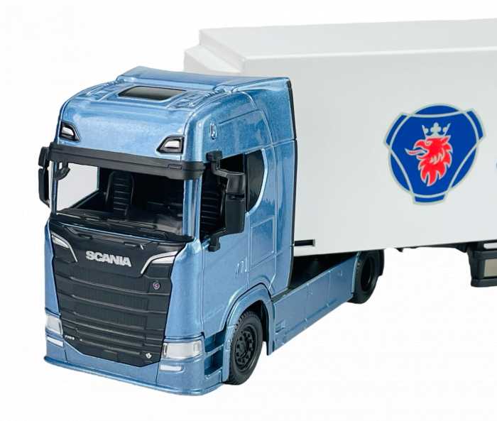 Macheta Scania S730 Highline cu semiremorca vagon, scara 1:43 [2]