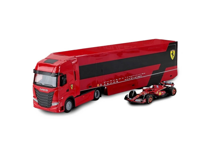 Set machete Ferrari - Iveco S-Way 570 cu masina de Formula 1, scara 1:43 [2]