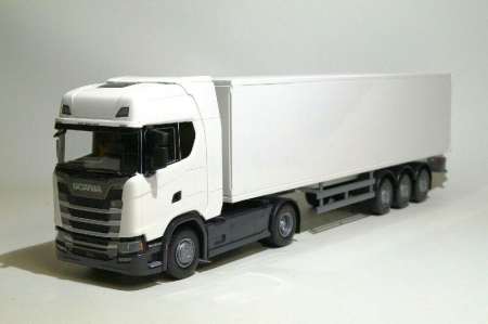 Machete camioane - Macheta Scania S410 cu semiremorca vagon, scara 1:25