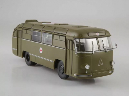 Machete autobuze - Macheta autobuz ambulanta militara LIAZ 695B cu revista, scara 1:43