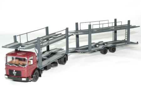 Macheta camion transportor auto cu remorca MAN F8, scara 1:43 - Copie [1]