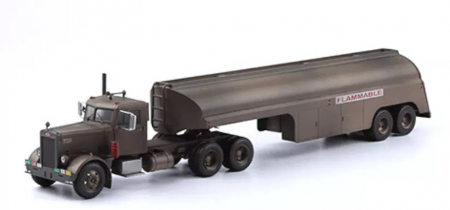 Machete camioane - Macheta cap tractor Peterbilt 281 cu semiremorca cisterna "Duel", scara 1:43