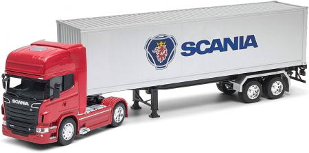Outlet - Macheta cap tractor Scania R730 4x2 cu semiremorca, scara 1:32 - cu defect
