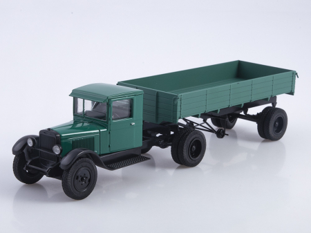 Machete camioane - Macheta cap tractor Zis-10 cu semiremorca, scara 1:43