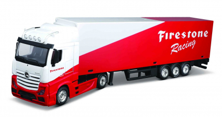 Machete motorsport - Macheta Mercedes Actros cu semiremorca Firestone, scara 1:43