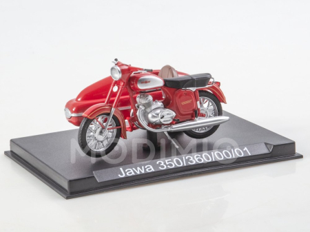 Machete motociclete - Macheta motocicleta cehoslovaca cu atas Java 350/360, scara 1:24