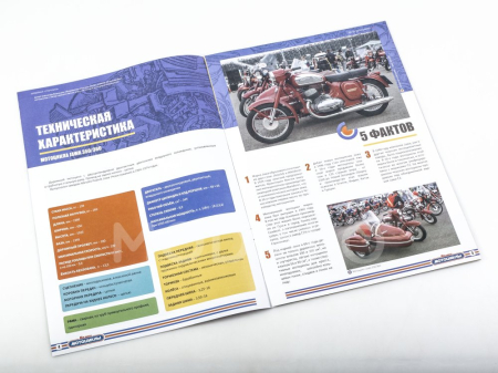Macheta motocicleta cehoslovaca cu atas Java 350/360, scara 1:24 [3]