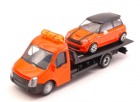 Machete camioane - Macheta platforma depanare auto Iveco Daily si Mini Cooper, scara 1:43
