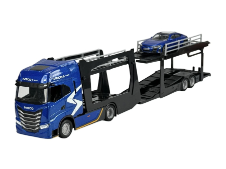 Machete camioane - Macheta transportor auto Iveco S-Way 570 cu Audi e-Tron, scara 1:43