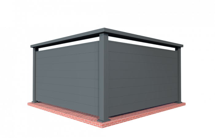 Balustrada Model Compact Din Aluminiu Pentru Balcon Si Terasa 1000x2000 mm [2]
