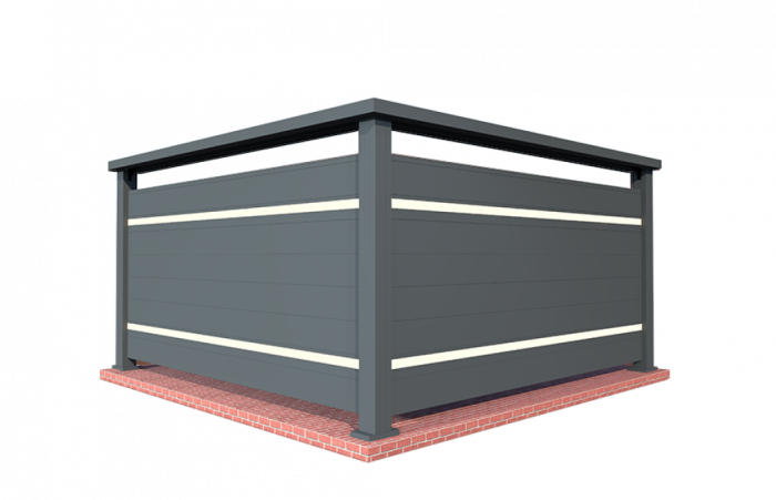 Balustrada Model Neon Din Aluminiu Pentru Balcon Si Terasa 1000x2000 mm [2]