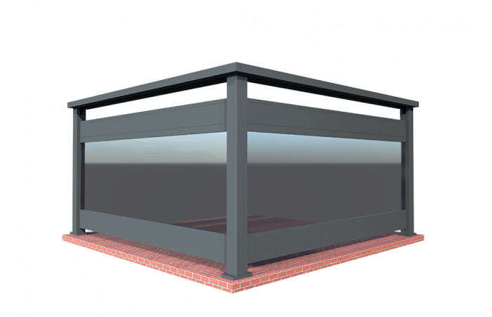 Balustrada Model Panorama Din Aluminiu Pentru Balcon Si Terasa 1000x2000 mm [2]