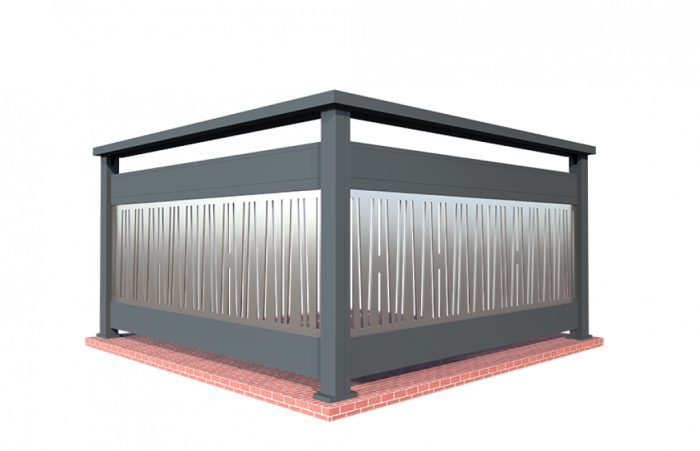 Balustrada Model Trafor Din Aluminiu Pentru Balcon Si Terasa 1000x2000 mm [2]
