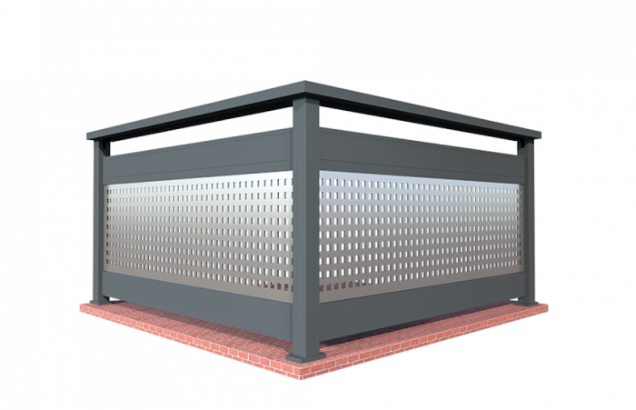 Balustrada Model Trafor Din Aluminiu Pentru Balcon Si Terasa 1000x2000 mm [2]