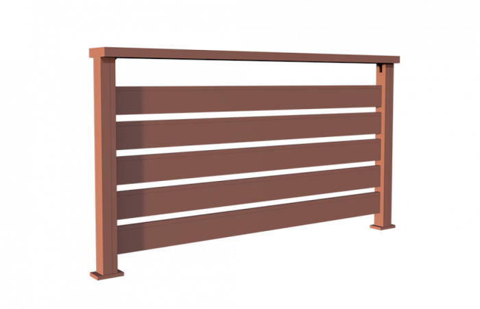 Balustrada Model Trend 140 Din Aluminiu Pentru Balcon Si Terasa 1000x2000 mm [4]