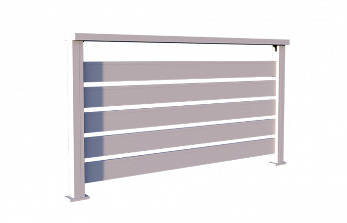 Balustrada Model Trend 140 Din Aluminiu Pentru Balcon Si Terasa 1000x2000 mm [3]