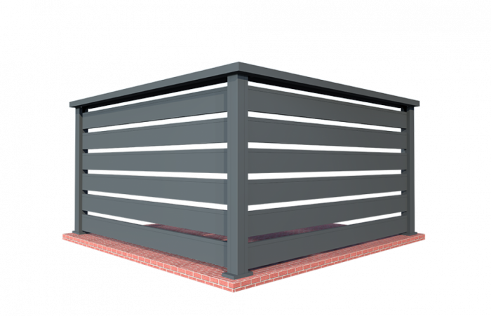 Balustrada Model Trend 140 Din Aluminiu Pentru Balcon Si Terasa 1000x2000 mm [2]