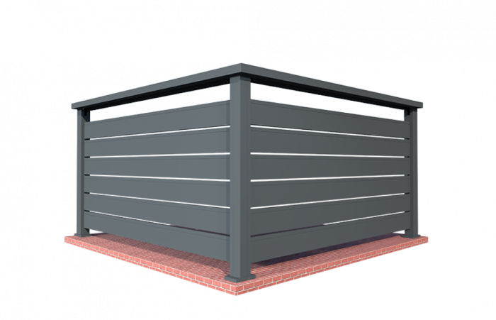 Balustrada Model Trend Slim 140 Din Aluminiu Pentru Balcon Si Terasa 1000x2000 mm [2]