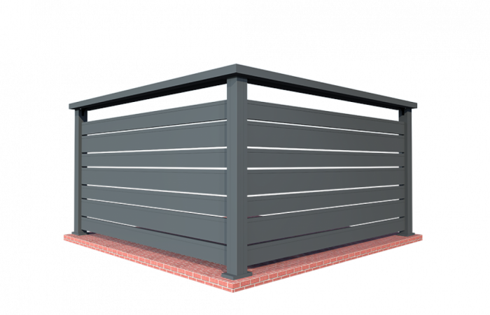 Balustrada Model Trend Slim 90&140 Din Aluminiu Pentru Balcon Si Terasa 1000x2000 mm [2]