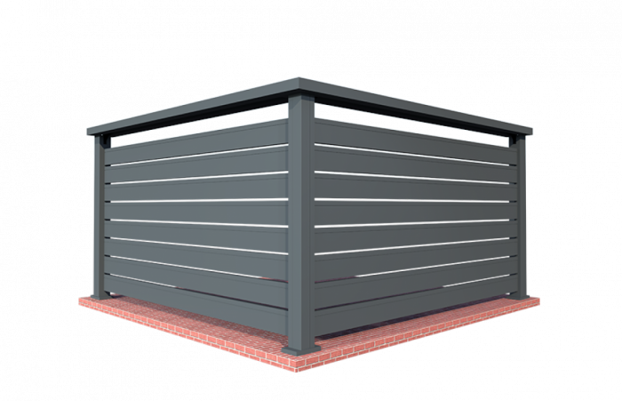 Balustrada Model Trend Slim 90 Din Aluminiu Pentru Balcon Si Terasa 1000x2000 mm [2]