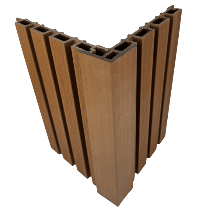 Coltar tip L Co-Extrudat WPC pentru riflaj Maro Stejar 55x55 mm, Lungime 2.9 m [3]