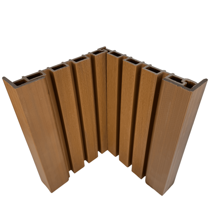 Coltar tip L Co-Extrudat WPC pentru riflaj Maro Stejar 55x55 mm, Lungime 2.9 m [4]