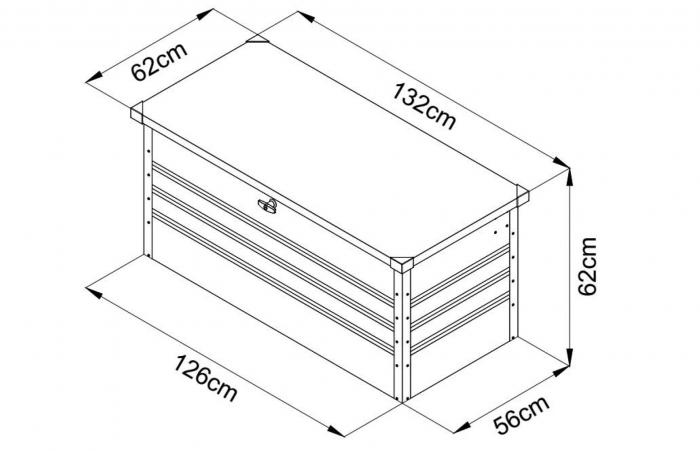 Cufar depozitare gradina SuperiorChest 400litri, Lada depozitare unelte, Basic, Otel zincat [5]