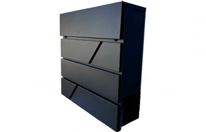 Cutie postala otel zincat, Design Modern, Negru Dark, VIVODECOR [2]