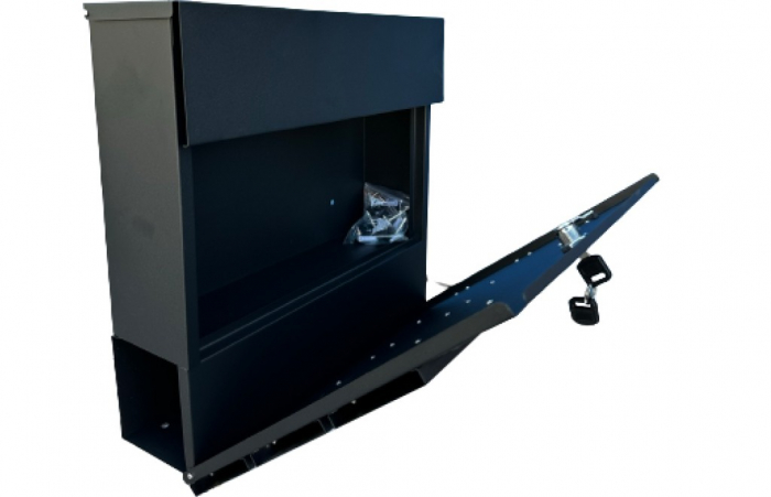 Cutie postala otel zincat, Design Modern, Negru Dark, VIVODECOR [4]