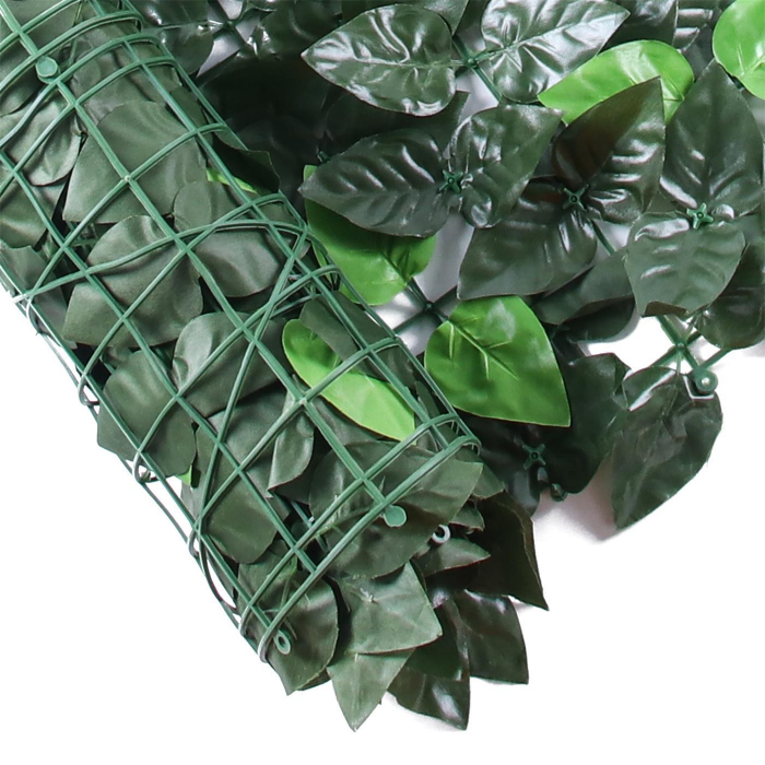 Gard verde artificial cu mix de frunze, Gard decorativ artificial, Paravan cu frunze [12]