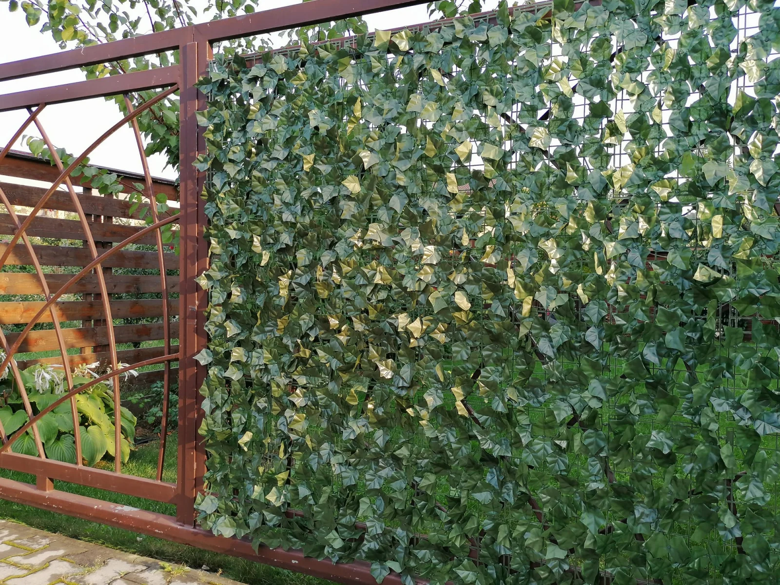 Gard Verde Artificial cu frunze, Gard din plante artificiale [4]