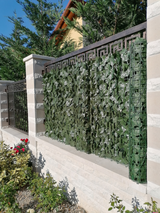 Gard Verde Artificial cu frunze, Gard din plante artificiale [3]