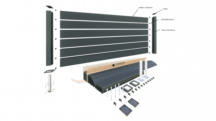 Kit Gard din Aluminiu Model Trend VIVODECOR H1000 x L2000 mm Asamblare DoItYourself [3]