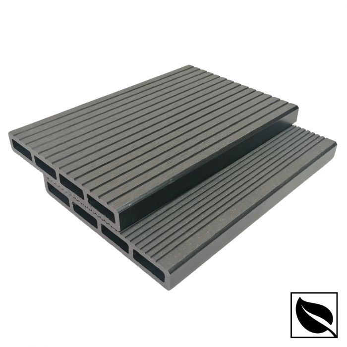Kit Panou Gard din Lemn Compozit WPC Gri Antracit-Lemn si Stalpi din Aluminiu. Asamblare DoItYourself [2]