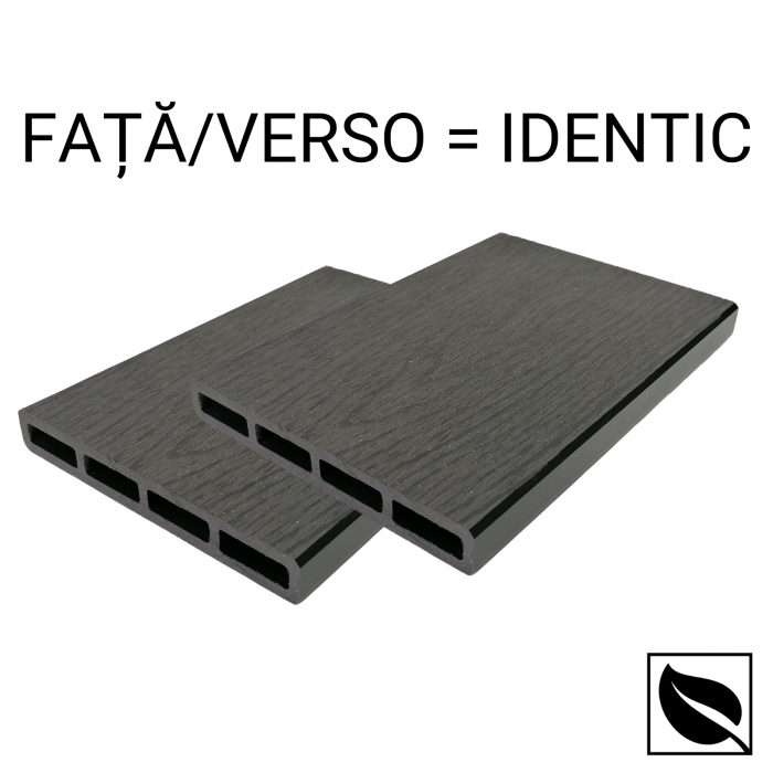 Kit Panou Gard din Lemn Compozit WPC Gri Inchis-Lemn si Stalpi din Aluminiu. Asamblare DoItYourself [2]