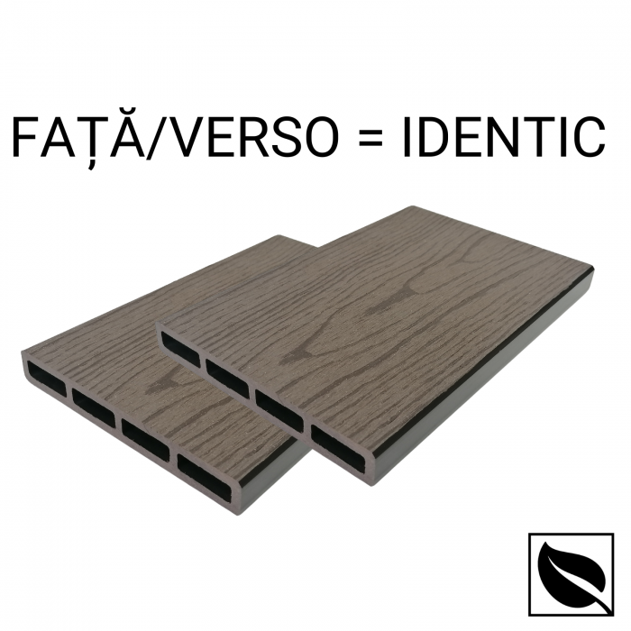 Kit Panou Gard din Lemn Compozit WPC Maro-Lemn si Stalpi din Aluminiu. Asamblare DoItYourself [2]