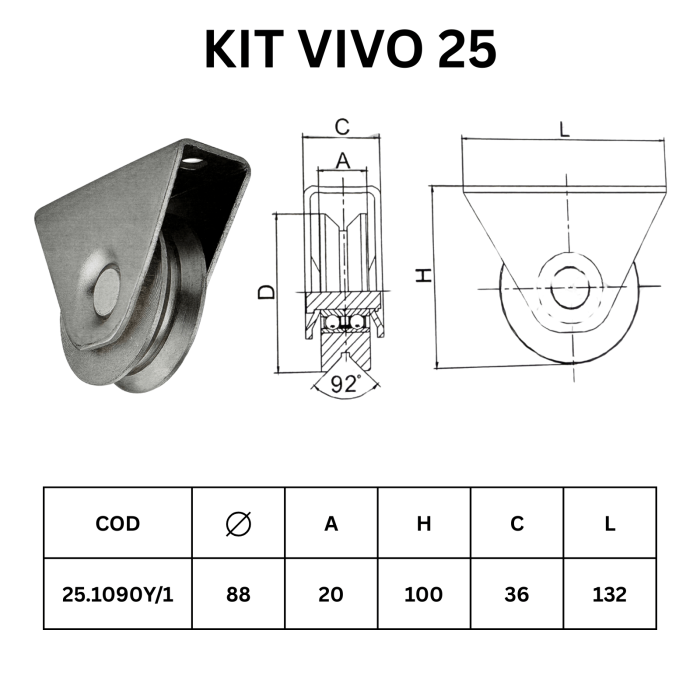 Kit poarta culisanta kit vivo 25 greutate sustinuta 370 kg sina si role in v [2]