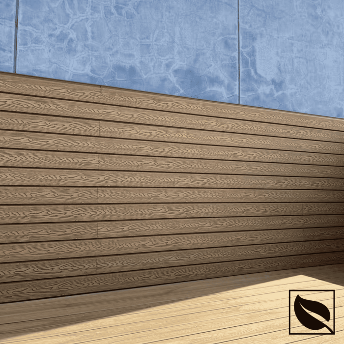 Lambriu 3D din Lemn Compozit Aramiu pentru Fatada, 145x19x2900 mm. Sipca WPC de exterior placari fatade [4]