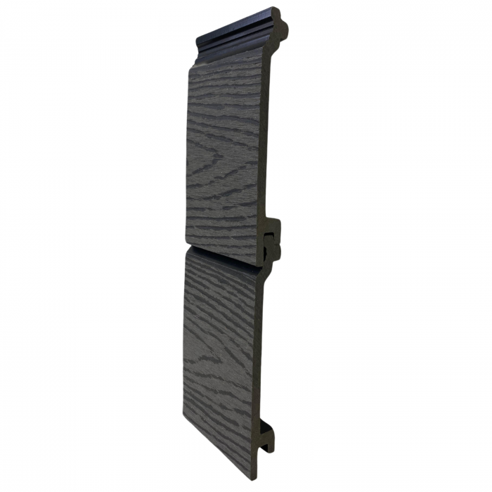 Lambriu WPC Lemn Compozit Gri pentru Fatada, 150x20mmx2900mm. Sipca WPC de exterior placari fatade [2]