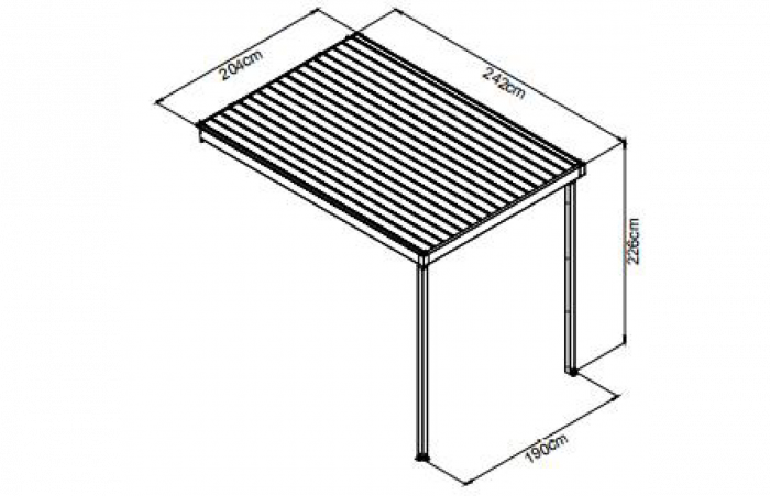 Magazie depozitare gradina cu pergola incorporata, Premium, Otel zincat [8]