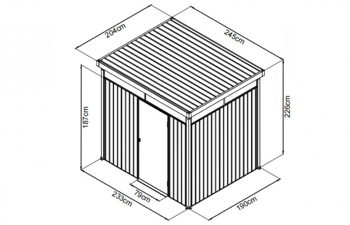 Magazie depozitare gradina cu pergola incorporata, Premium, Otel zincat [5]