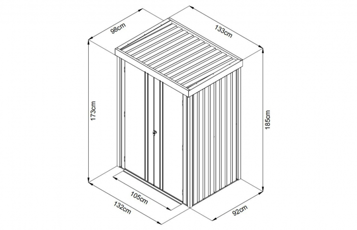 Magazie/Dulap depozitare gradina SolidBox, casuta depozitare unelte, Premium, Otel zincat [8]
