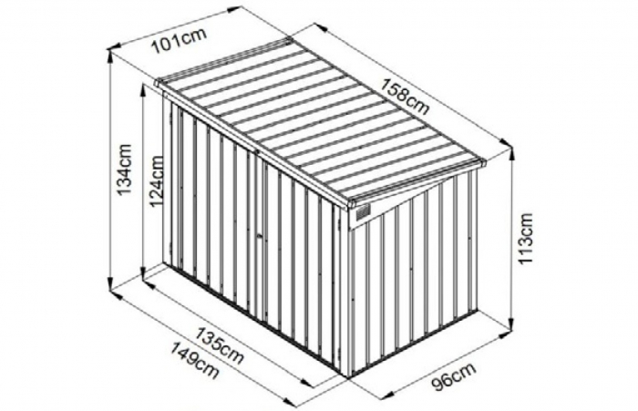 Magazie depozitare tomberoane gunoi Smartbin, depozitare pubela gunoi, Basic, Otel zincat [4]