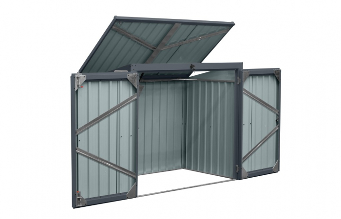 Magazie depozitare tomberoane gunoi Smartbin, depozitare pubela gunoi, Basic, Otel zincat [3]